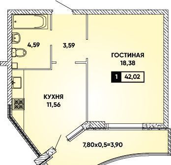 квартира г Краснодар р-н Прикубанский ул Семигорская 4 фото 1