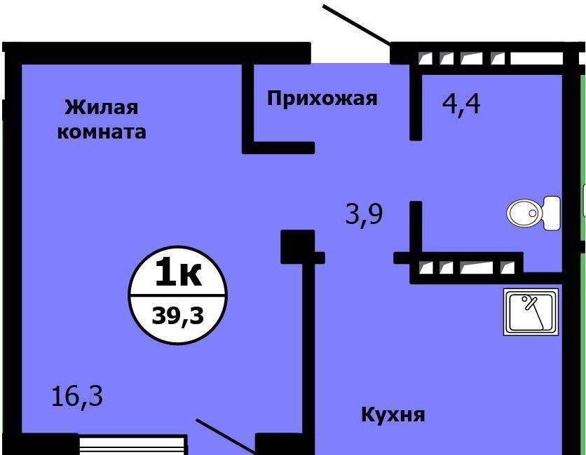 квартира г Красноярск р-н Свердловский ул Лесников 41 фото 1