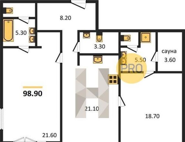 квартира г Калининград р-н Ленинградский ул Молодой гвардии 36/4 фото