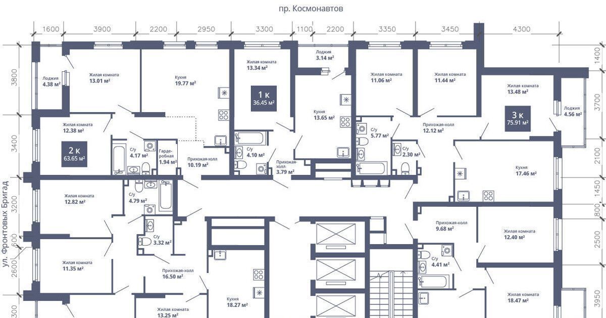 квартира г Екатеринбург Машиностроителей пр-кт Космонавтов 26а/2 фото 3