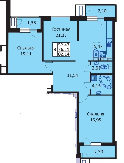 квартира г Краснодар ул Автолюбителей 1г фото 4