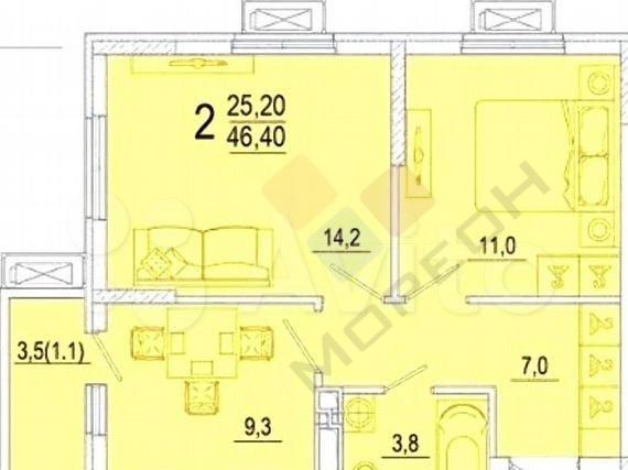 квартира г Краснодар ул Красных Партизан 1 микрорайон «Южане» фото 1