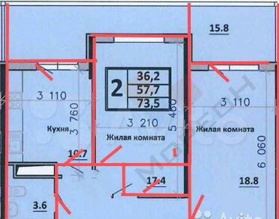 квартира г Краснодар ул Уральская 75к/2 Карасунский округ фото 1