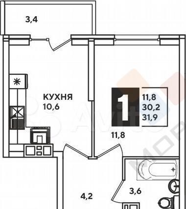 квартира г Краснодар ул им. Героя Пешкова 14 фото 2