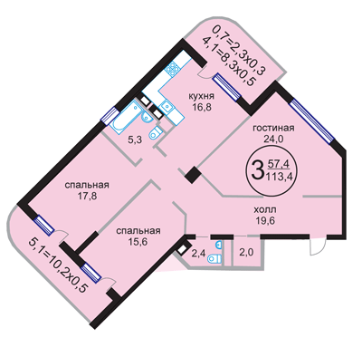 квартира г Краснодар р-н Центральный ул Кубанская 45к/1 фото 11