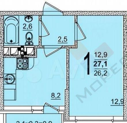 квартира г Краснодар ул Западный Обход 45к/2 фото 1