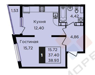 квартира г Краснодар ул им. Мачуги В.Н. 166/1 ЖК «Сказка Град» фото 8