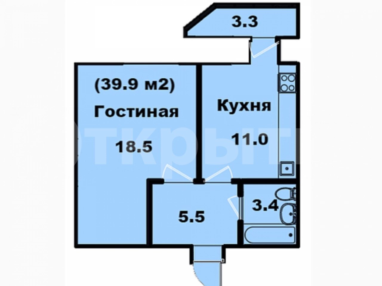 квартира г Вологда ул Гагарина 80г Вологда, городской округ Вологда фото 2