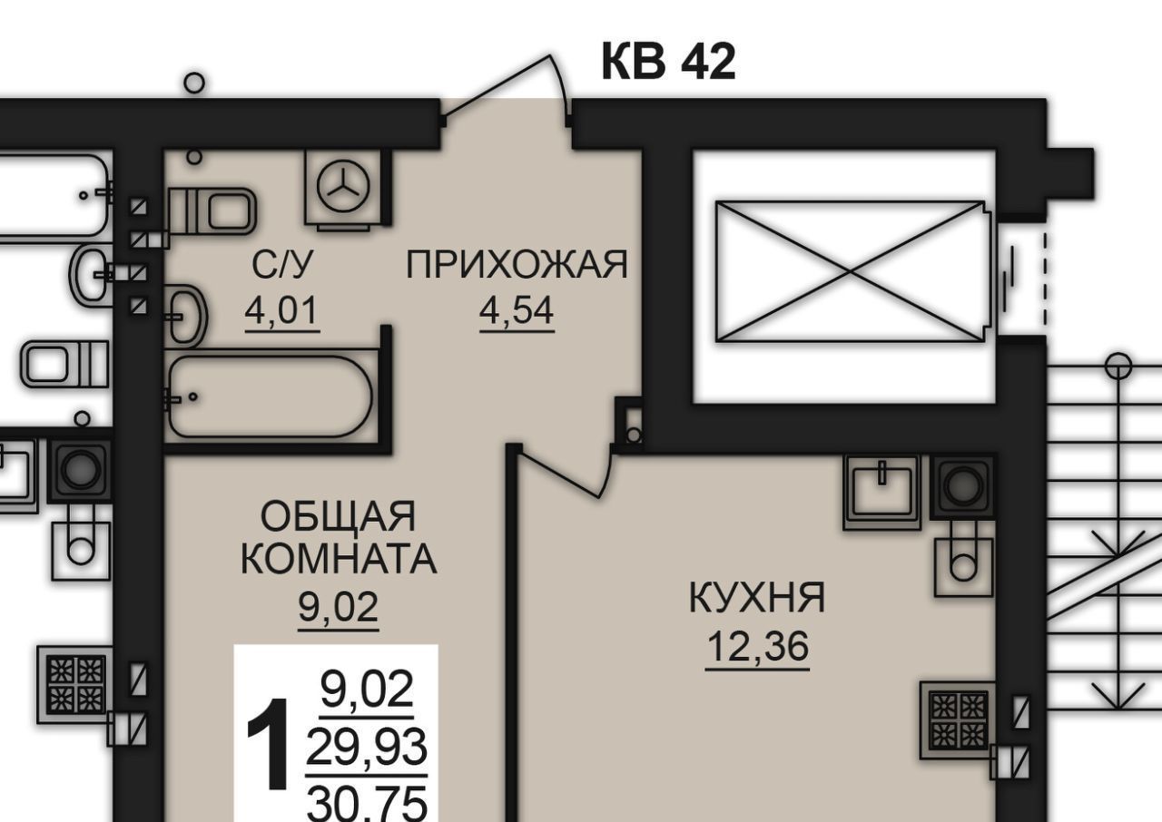 квартира р-н Ивановский д Дерябиха Богданихское с/пос, 78 фото 1