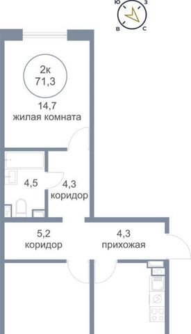 квартира г Сургут пр-кт Комсомольский 7 24-й фото