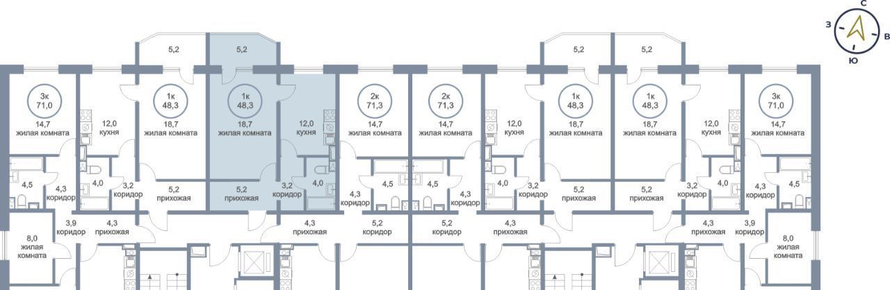 квартира г Сургут наб Ивана Кайдалова 20 24-й фото 2