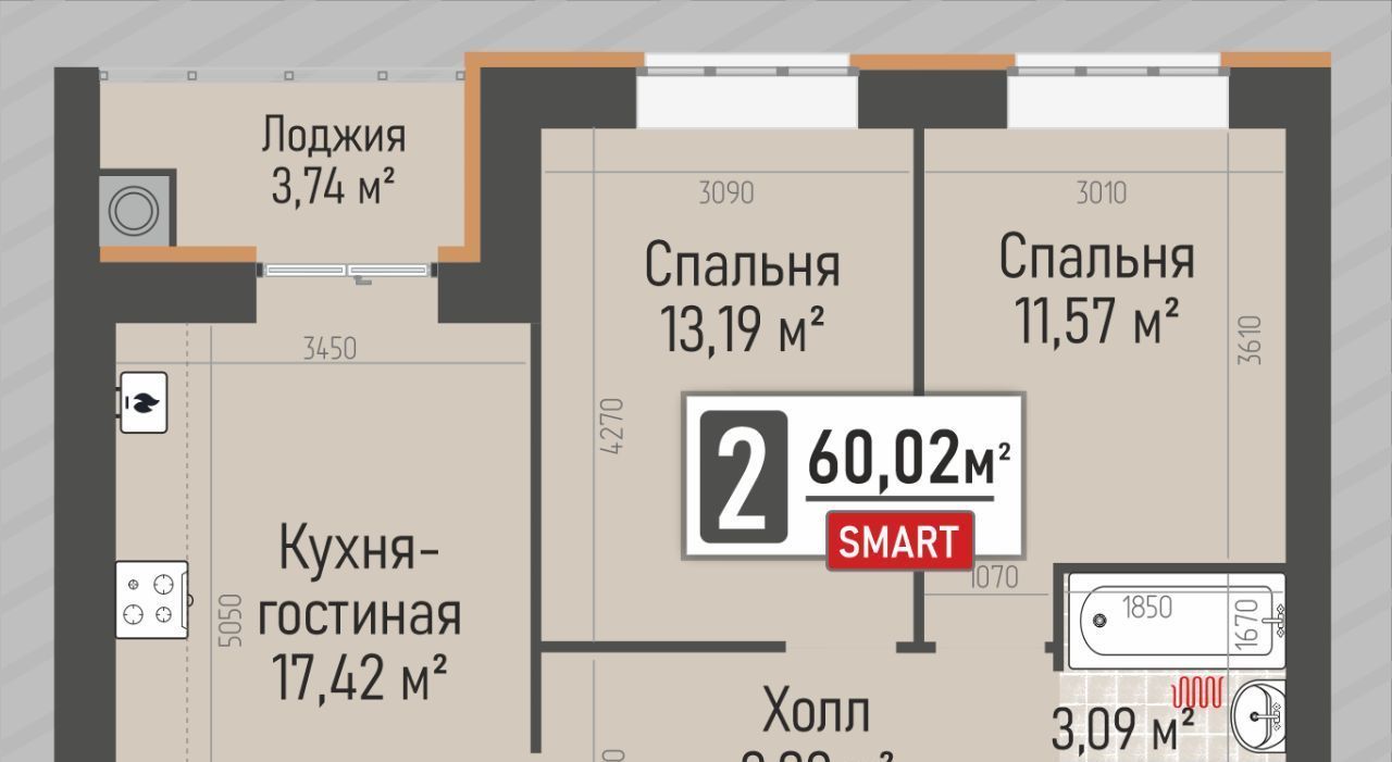 квартира р-н Рыбновский г Рыбное ЖК «Мега» жилой квартал фото 2