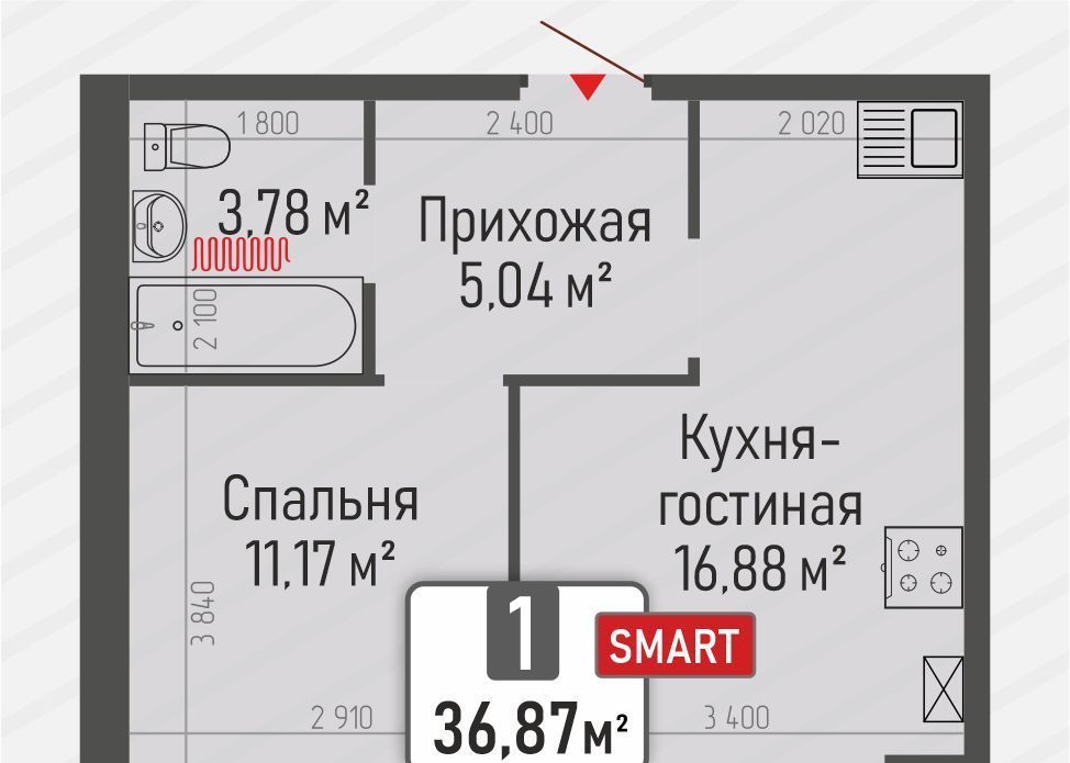 квартира р-н Рыбновский г Рыбное ЖК «Мега» жилой квартал фото 3