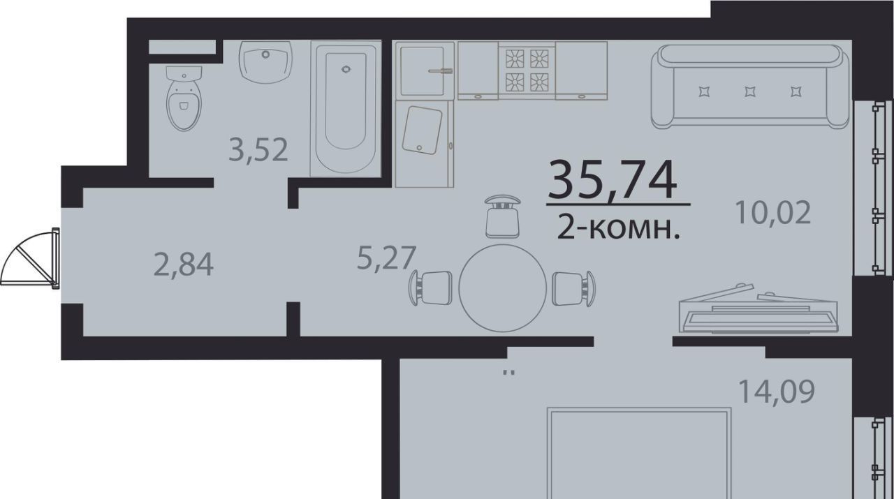 квартира г Ульяновск р-н Заволжский Новый Город ЖК Атмосфера 3 17-й кв-л фото 1