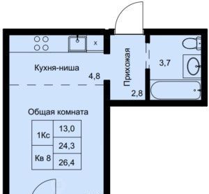 квартира г Обь ул Геодезическая 6вк/3 Площадь Маркса фото 1