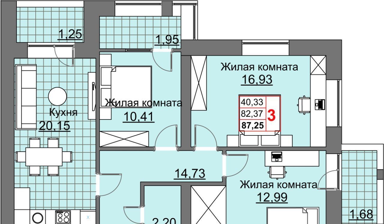 квартира г Оренбург р-н Ленинский ул Ильи Глазунова 13 фото 1