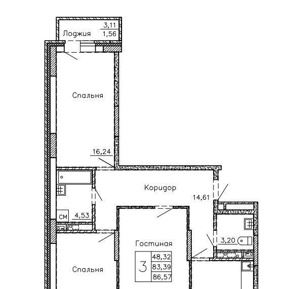 квартира р-н Семилукский г Семилуки ул Чайковского 7/1 фото 1