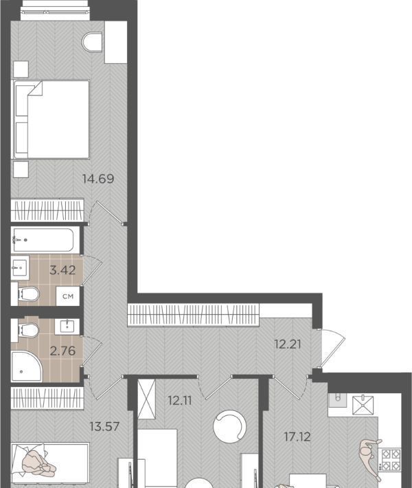 квартира г Калининград р-н Московский ул Батальная 65а фото 1