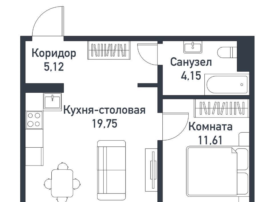 квартира р-н Сосновский п Пригородный ул Ласковая 19 фото 1