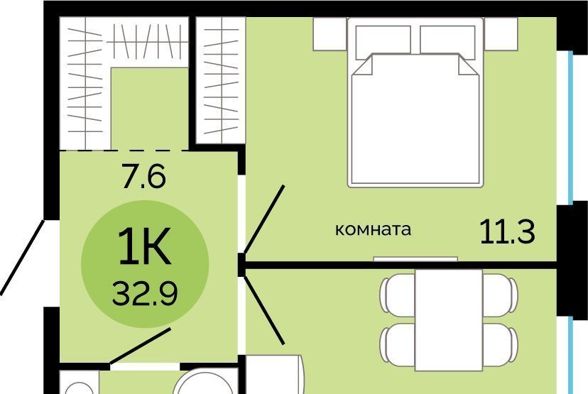 квартира г Пермь р-н Свердловский Краснова ЖК Красное яблоко фото 1