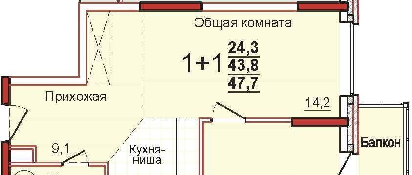 квартира р-н Ленинский с Осиновая Гора ул. Аркадия Шипунова, 12, Тула фото 1