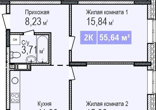 квартира г Бор ул Максимова 1 Горьковская фото 1