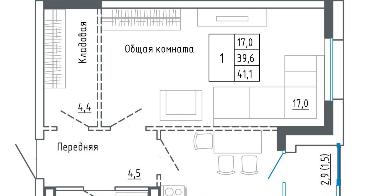 квартира г Уссурийск ул Александра Францева 42 фото 1