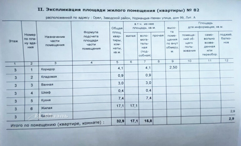 квартира г Орел р-н Заводской ул Нормандия-Неман 99 фото 15