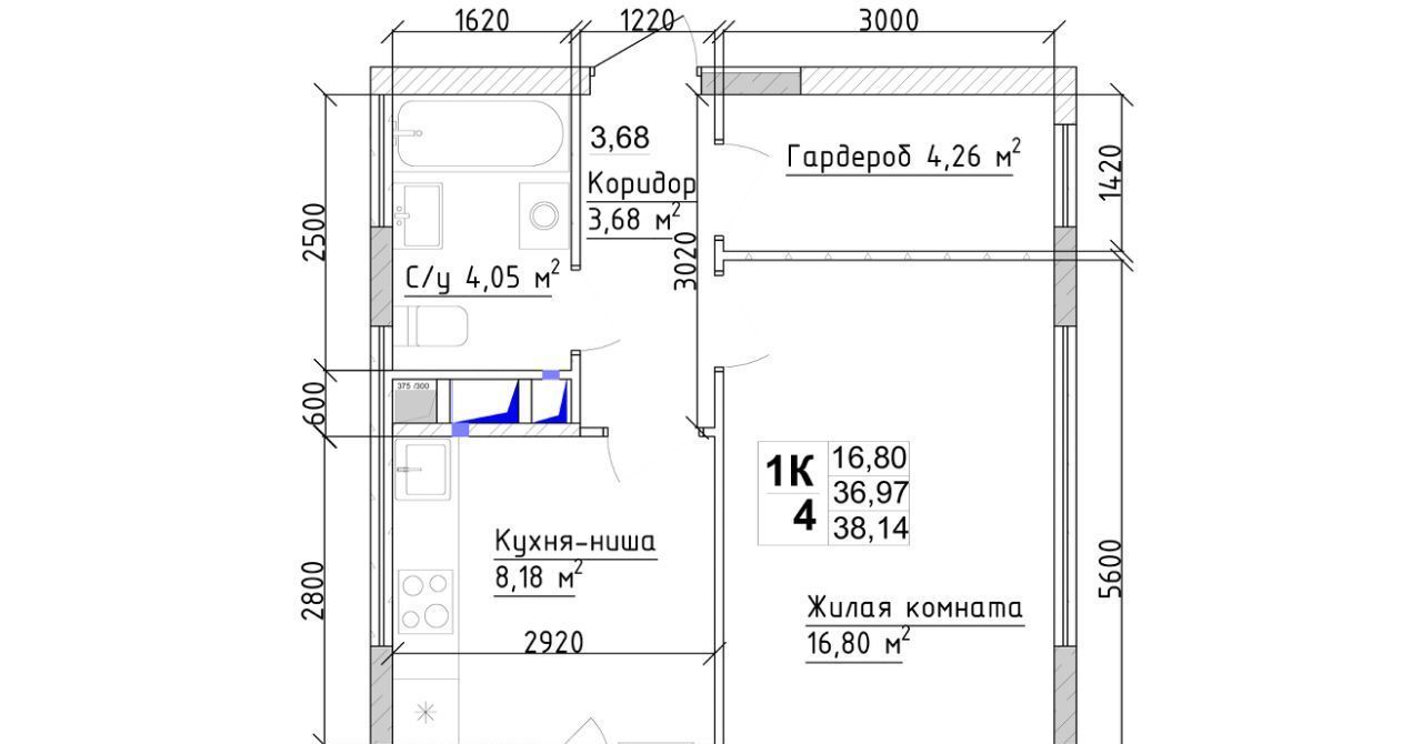 квартира г Кемерово р-н Заводский 15-й микрорайон Южный 8 фото 3