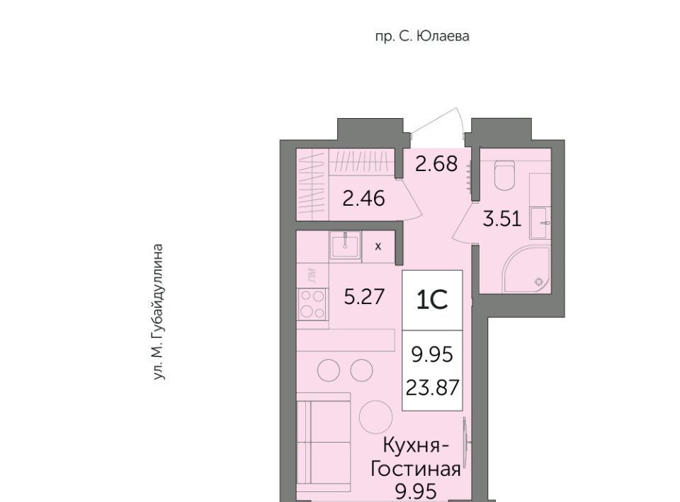 квартира г Уфа р-н Советский ул Минигали Губайдуллина 2 фото 1