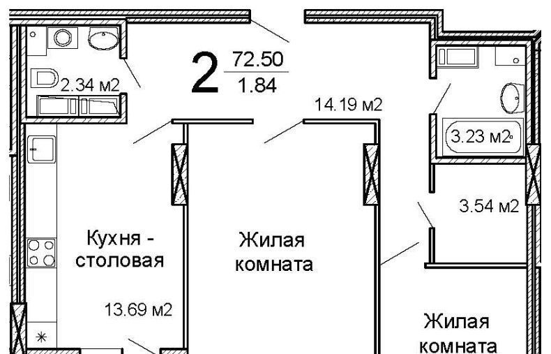 квартира г Нижний Новгород р-н Нижегородский Горьковская ул Семашко 28 фото 1