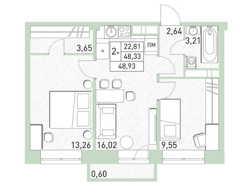 квартира г Балашиха мкр Саввино ЖК Столичный к 22, Некрасовка фото 3