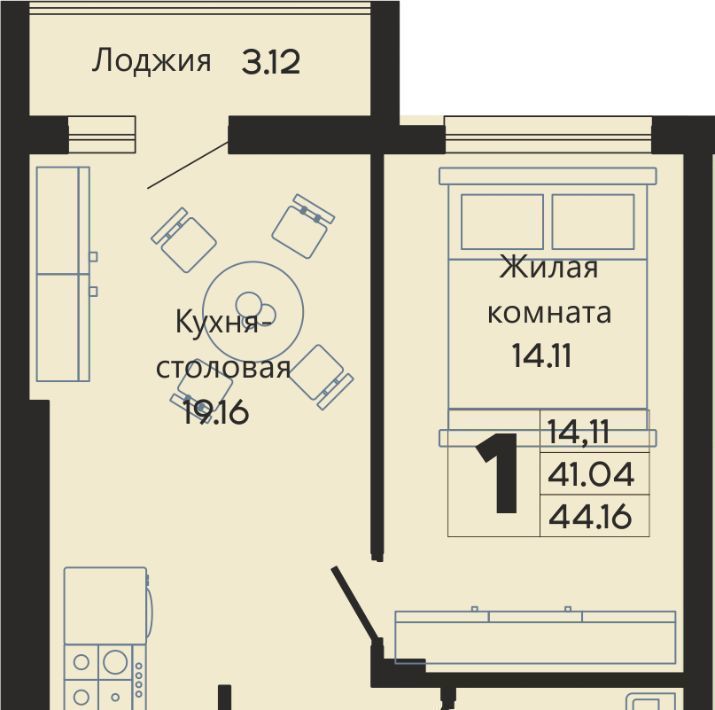 квартира г Калининград р-н Ленинградский ЖК «Нахимовский квартал» фото 1