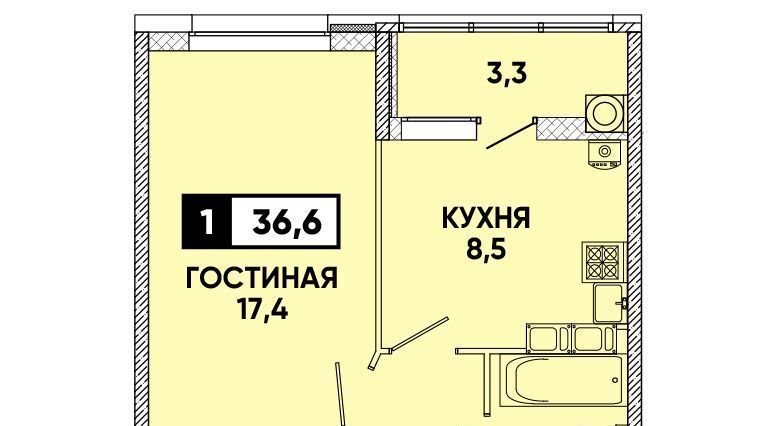 квартира г Ставрополь р-н Промышленный ул Тухачевского 31/4 фото 1