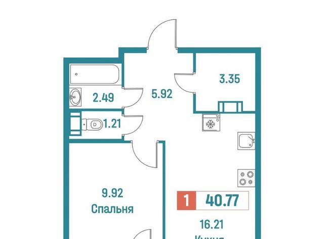 квартира р-н Всеволожский г Мурино ул Екатерининская 16/4 Девяткино фото