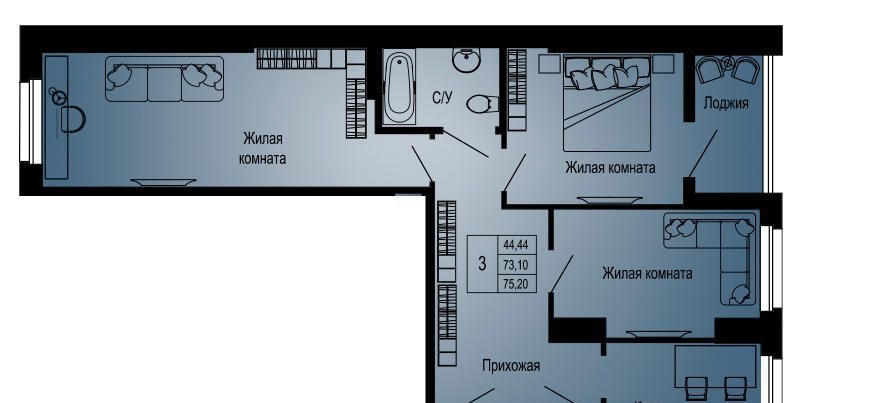 квартира г Ростов-на-Дону р-н Железнодорожный ул Привокзальная 3в фото 1
