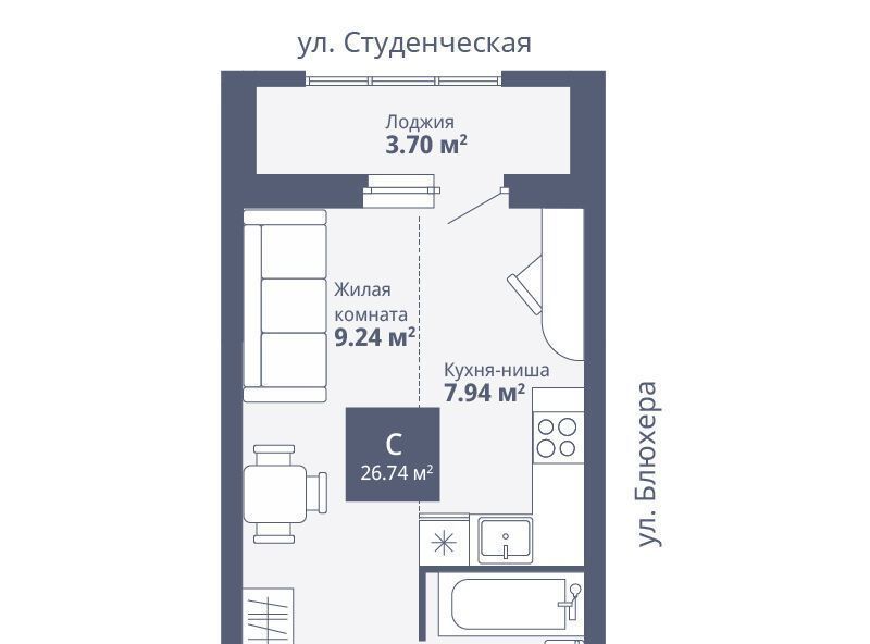 квартира г Екатеринбург Уральская ул Раевского 18/5 фото 1