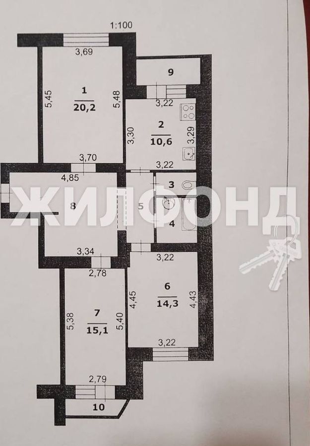 квартира г Белгород Харьковская гора Западный ул Щорса 45к Западный округ фото 15