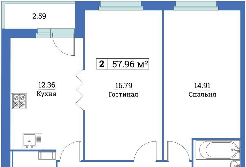 квартира р-н Всеволожский г Мурино ул Шувалова 42 Девяткино фото 1