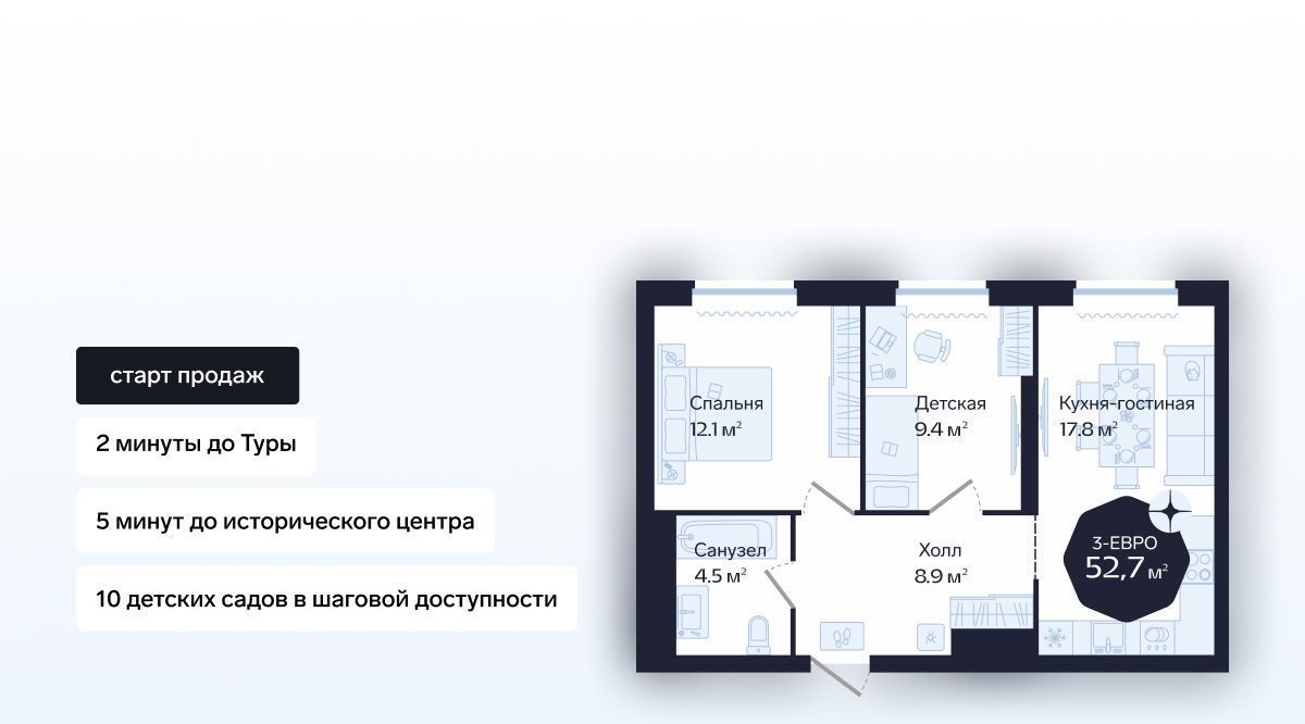 квартира г Тюмень р-н Центральный ул Новгородская 20 фото 1