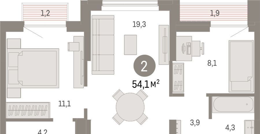 квартира г Екатеринбург Чкаловская ЖК Брусника в Академическом фото 1