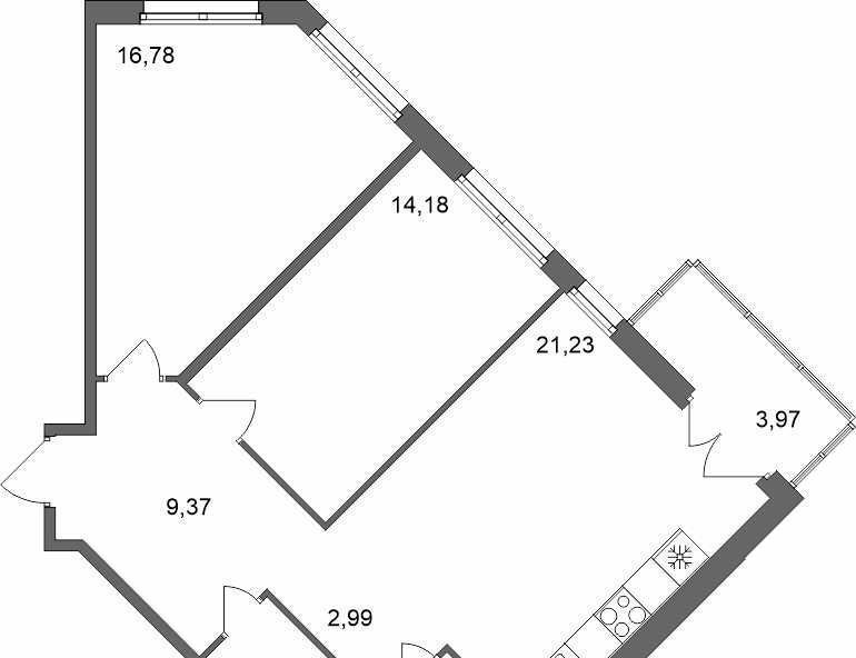 квартира р-н Тосненский п Фёдоровское ул Счастливая 1с/1 Шушары, 4к фото 1