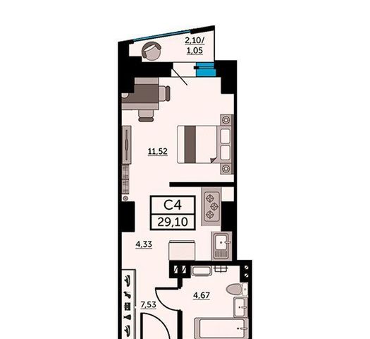 квартира г Ростов-на-Дону р-н Кировский ул Красноармейская 2 д. 157в/83 фото