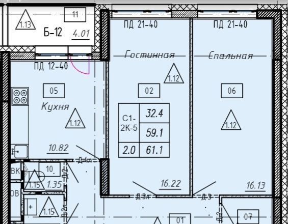 квартира г Люберцы ул Хлебозаводская 3 блок-секция 1, Котельники, д. 6, стр. 1, 2 фото 1