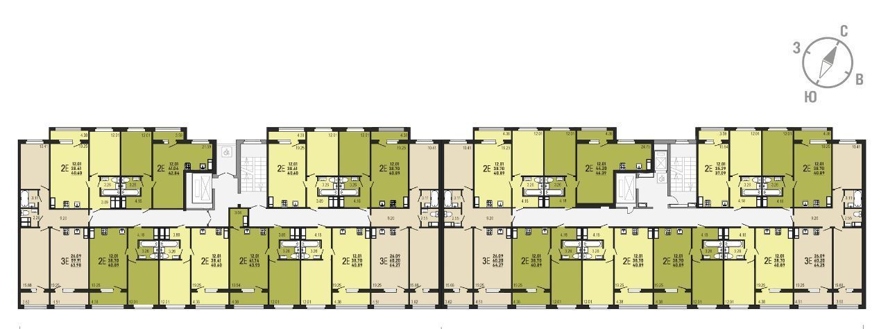 квартира г Курск р-н Сеймский ул Энгельса 115а/2 фото 3