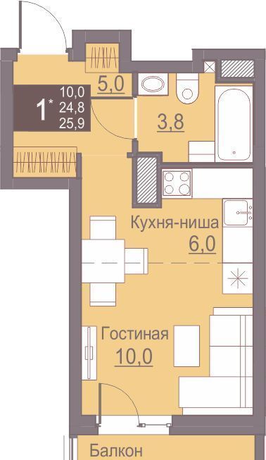 квартира г Пермь р-н Мотовилихинский Костарёво ул Сапфирная 13 Теплые кварталы «Погода» фото 1