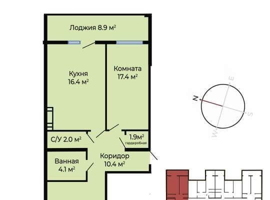 квартира г Ставрополь р-н Октябрьский ул Октябрьская 235 фото 1