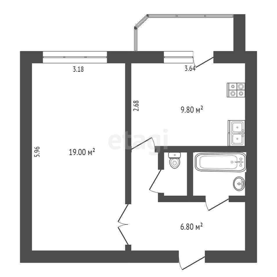 квартира г Надым ул Ямальская 10а Yamal skaya Ulitsa, 8, Nadym, Yamalo-Nenetskiy, Russia, 629736 фото 8