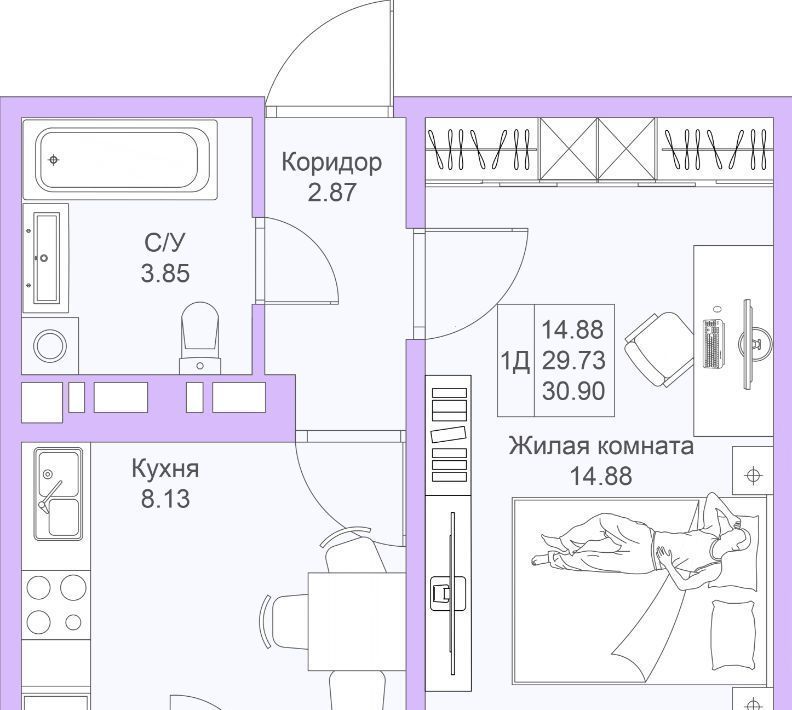 квартира г Казань метро Горки ул Александра Курынова 1/3 фото 1