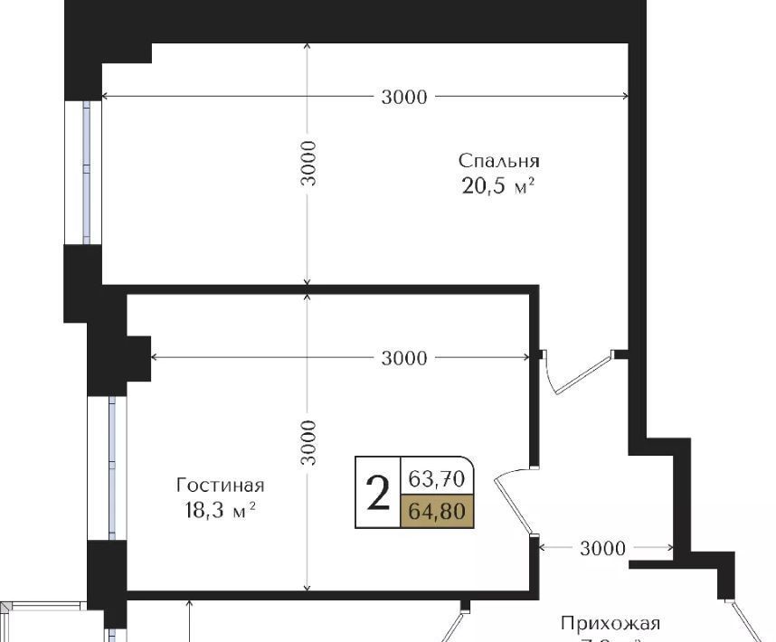 квартира г Ростов-на-Дону р-н Советский Западный ЖК Таймс фото 3